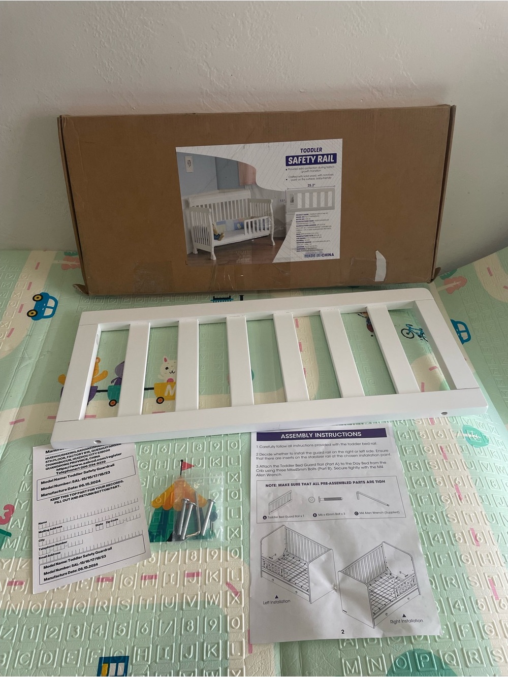 Salcod Toddler Safe Guardrail Compatible with Delta Children Crib.